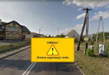 Utrudnienia na drodze w Brzegu Głogowskim