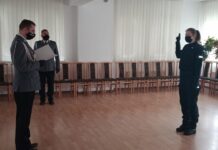 Ślubowanie nowej policjantki