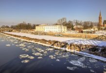 Głogów w zimowym klimacie